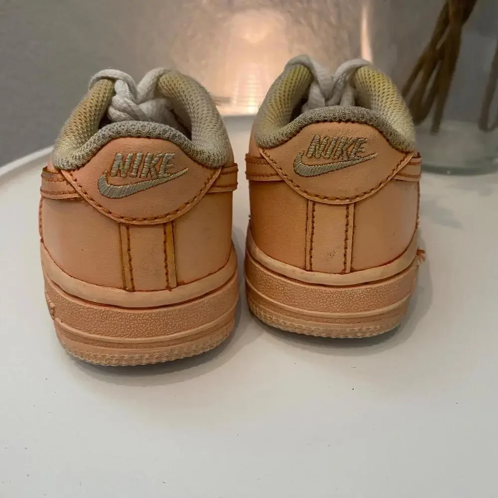 Nike Air Force One Toddler Sneaker CUSTOM Dip Dye 10 Children's Orange